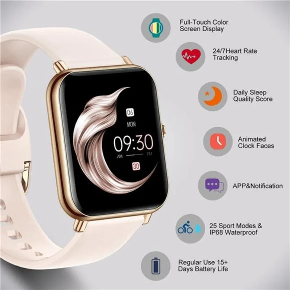 Smart Watch, Fitness Tracker Touch Screen IP68 Waterproof